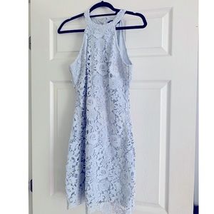 Lulus Baby Blue Lace Dress